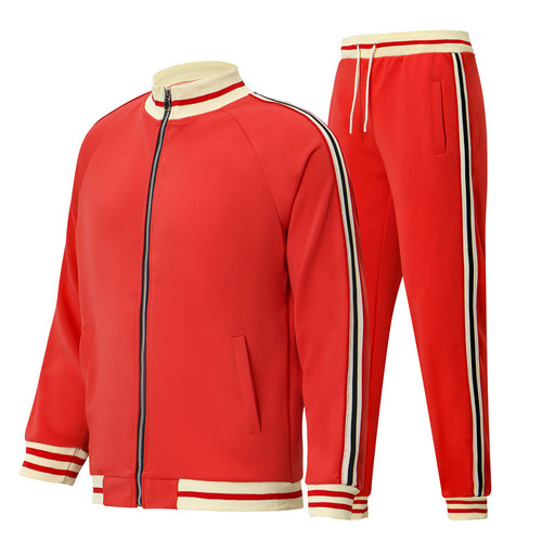 Men's Casual Suite Sports Set Two-Piece Casual Suit with Custom Logo Baseball Suit