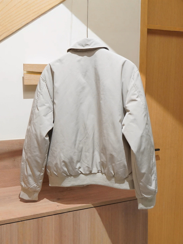 3918621欧美男装批发简约翻领短款夹棉夹克棉服 白色棉衣 厚外套|undefined
