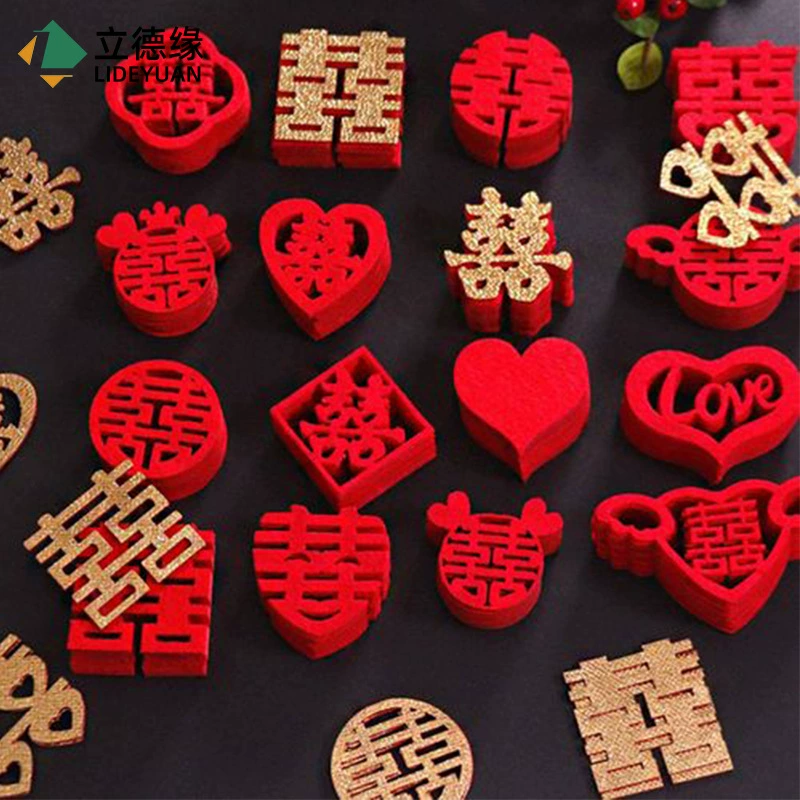 Индивидуальные свадебные кровати мини-руки, бросая счастливые слова свадебный номер, украшение свадебной тарелки с фруктами, лестница, двойное счастье