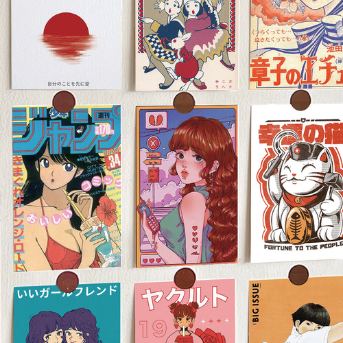 20 Japanese Kamakura nostalgic postcards, message cards, birthday gifts, wall decorations for DIY