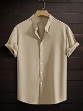 W 35638 Men Fashion Casual Short Sleeve Shirt ��ʿ���ж����