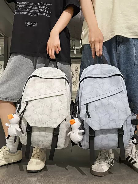 New Style Backpack for Women with Good Looks, Retro Simple Backpack for Middle School and College Students, Niche Design Graffiti School Bag with Large Capacity