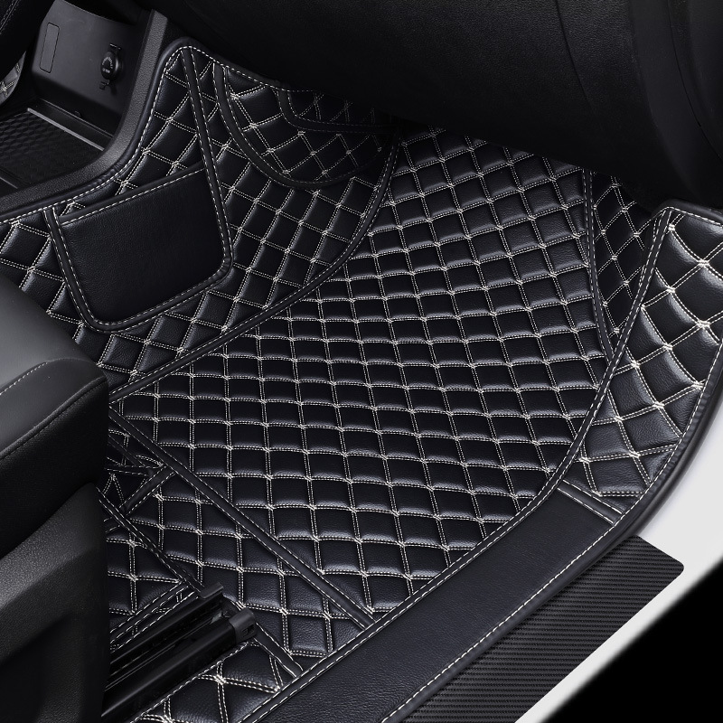 Shiyong – Car floor mats, Universal Foot Pad - passenger-single-layer-black-gold-thread