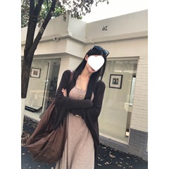 红人馆针织开衫女韩系氛围感早秋穿搭上衣慵懒巨好看轻熟毛衣外套