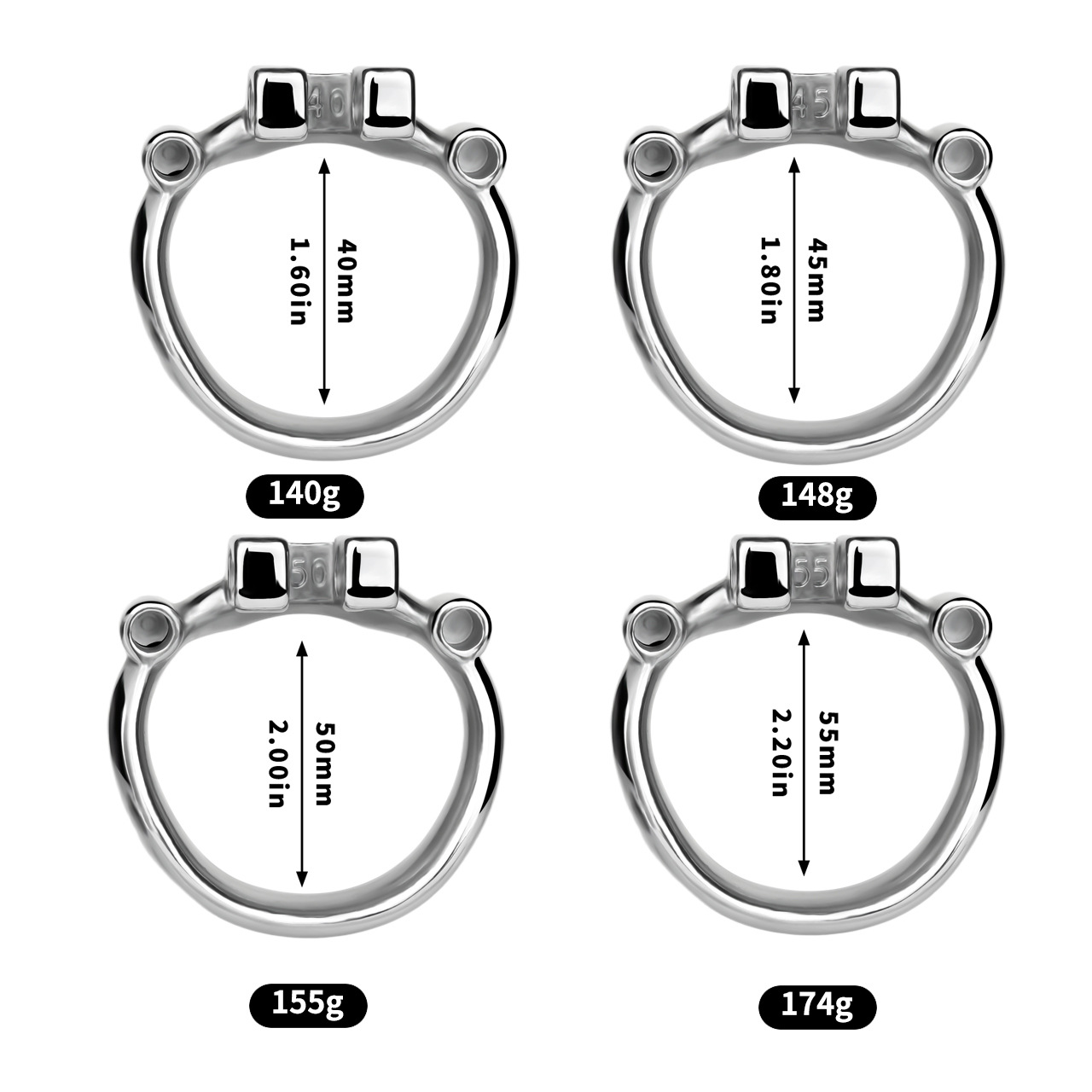 FRRK-265 de metal de uso, acero inoxidable CB, bloqueo plano, parche, jaula, bloqueo de pene, bloqueo de castidad, ejercicio de carga