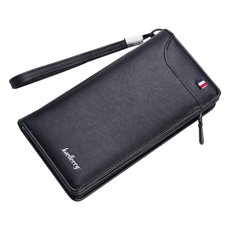 baellerry Wallet Men's Business Long Multi-functional Anti-degaussing Large Capacity High-grade Clutch Bag with Zipper