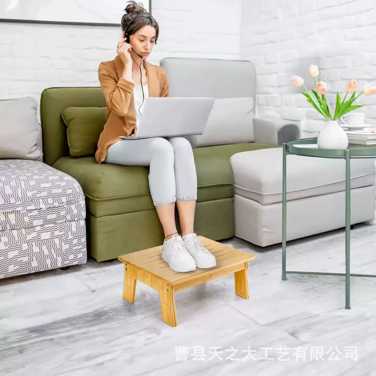 Трансграничный бамбуковый стул для ванной многофункциональный офисный стул для ног