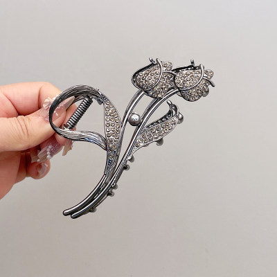 다이아몬드 컷팅 양방향 튤립 건메탈 블랙