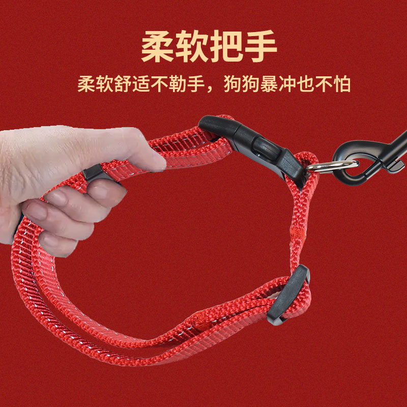 Noche DE SEGURIDAD mascota tracción cuerda tira reflectante medio y perros pequeños a prueba de explosiones collar de perforación perro cuerda perro caminar cuerda fabricante