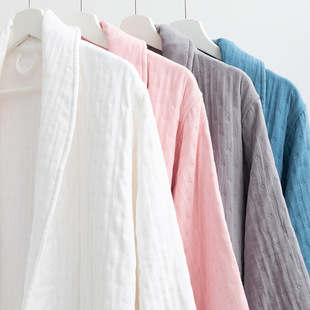 Японский хлопковый банный халат, мягкая пижама подходит для мужчин и женщин для беременных