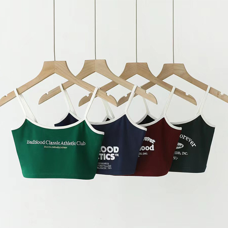Badblood Bcac Series Sexy Camisole Women's Short Embroidered Tube Top Niche Bottoming Top for Women Badblood Bcac Series Sexy Camisole Women's Short Embroidered Tube Top Niche Bottoming Top for Women