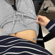 浅灰色糯米裤女秋季2025新款小个子高腰垂顺宽松休闲直筒阔腿裤女