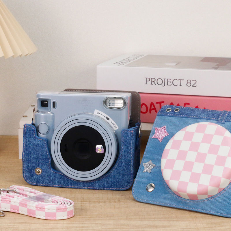 Instant Camera Portable Case Suitable for Polaroid Square Sq1/6/40, Retro Brown Camera Bag