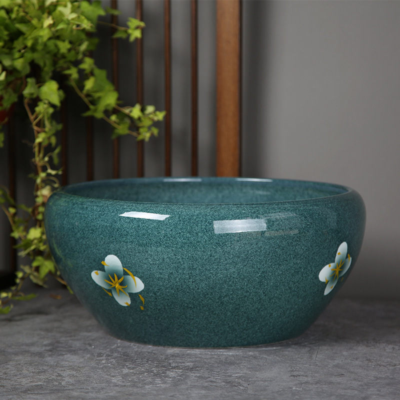 *金魚飼育用景徳鎮陶器大水槽、卸売亀鉢、水耕植物、睡蓮、蓮水槽、卓上飾り|undefined