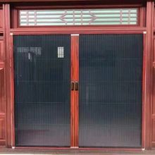 纱门纱窗隐形沙窗免打孔铝合金折叠门帘子防蚊夏天手动推拉伸缩门