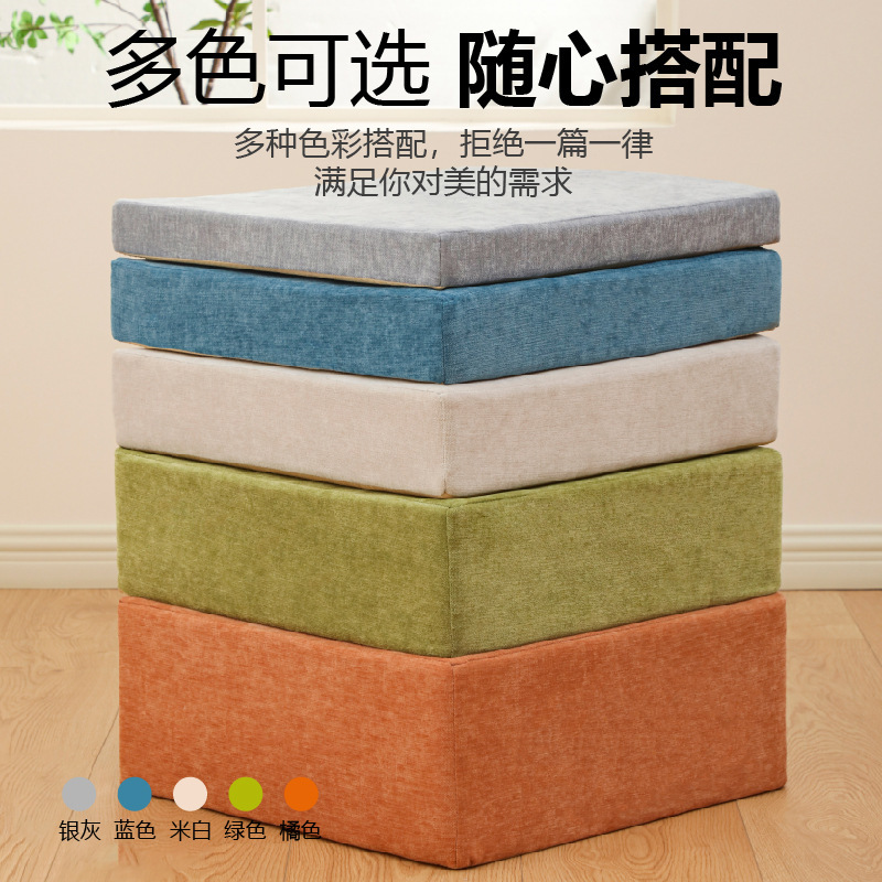 Chenille High-Density Sponge Seat Cushion, Thickened and Enlarged Hard Sofa Cushion, Height-Increasing Sponge Pad, Cross-Border Wholesale Customization