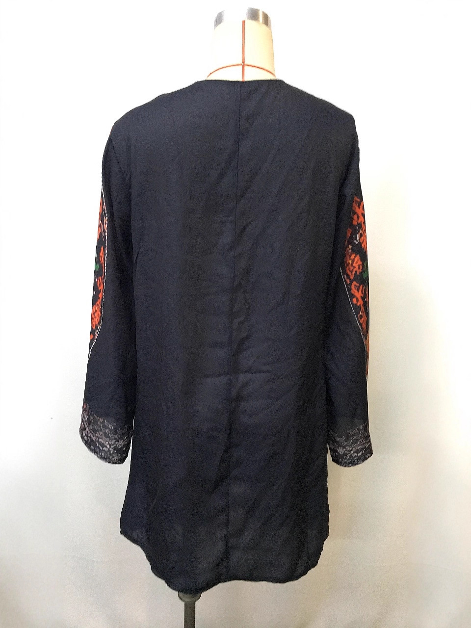 Spring And Autumn Long Dress With Long Sleeves, V-Neck, Retro Ethnic Style, 3D Printed Dress_ecoleips.com