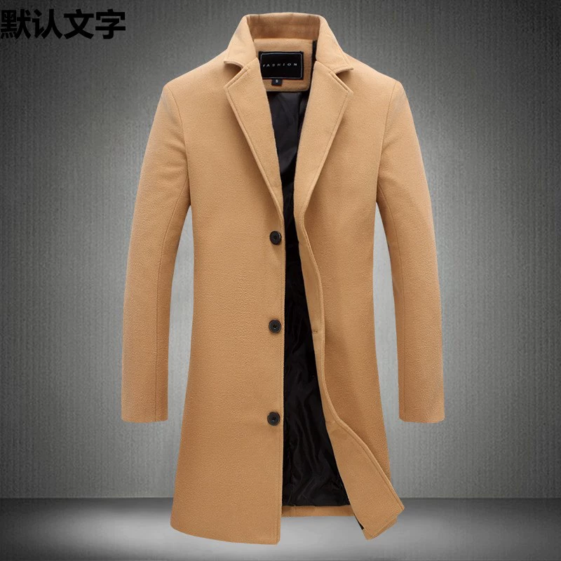 Мужской шерстяной пальто, шерстяное trench coat, куртка, 2022 год, корейский стиль, оптовая продажа