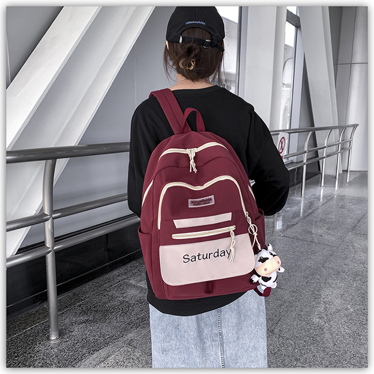 Schoolbag Female Korean High School Student Multi-layer Large-capacity Backpack Grade Five, Grade Six Junior High School Student Versatile Ins Backpack display picture 36