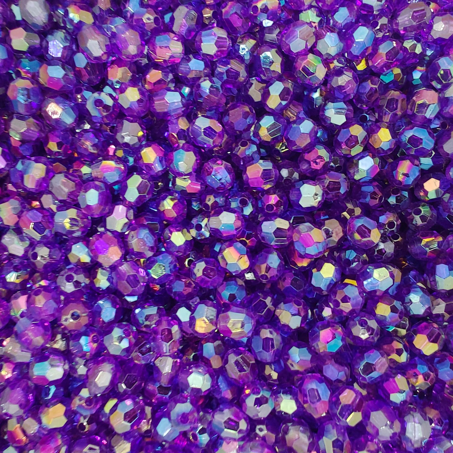 幻彩36面角珠diy手作りアクセサリー直孔散珠ブレスレットアクセサリー生放送ネットレッド