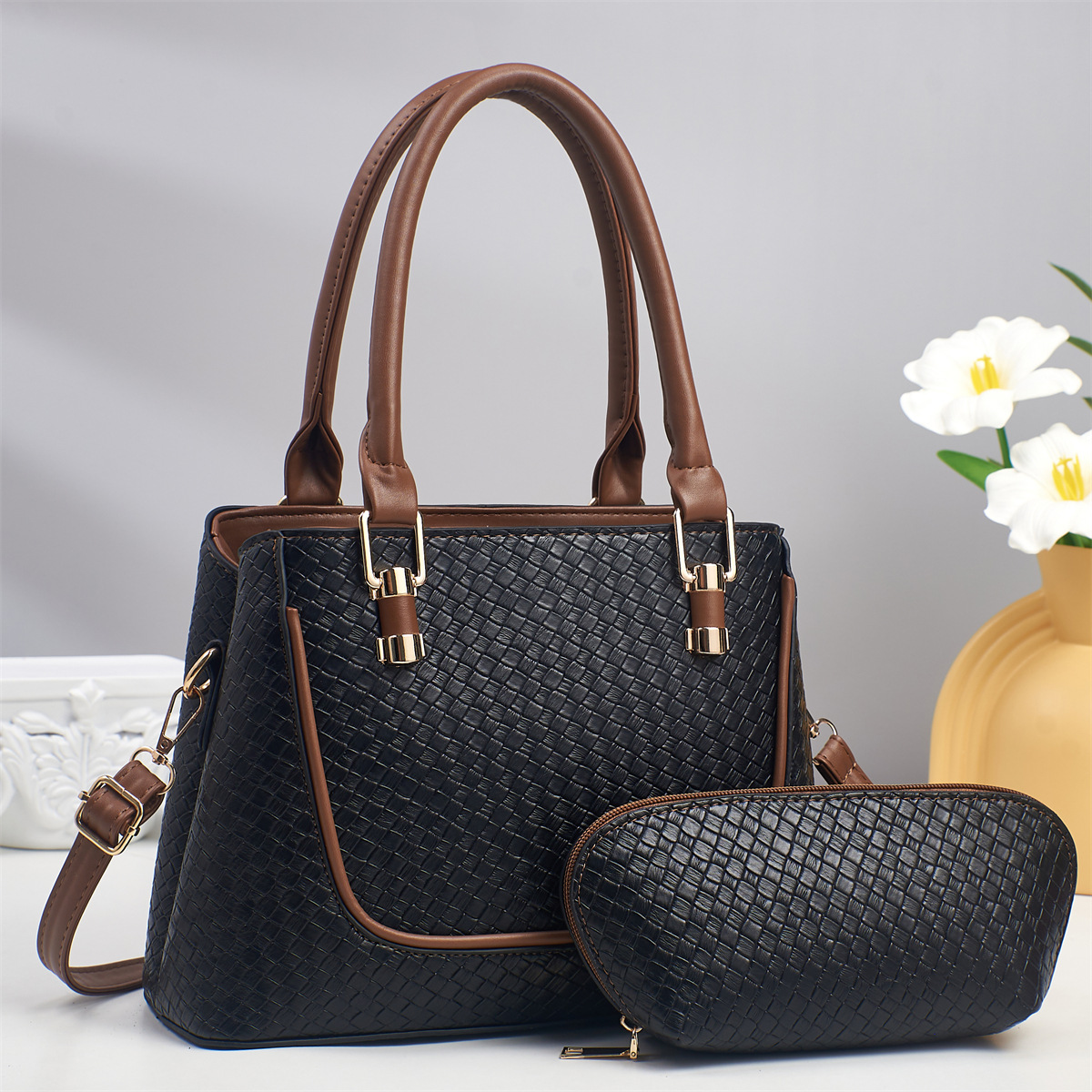 Bolsos de mujer Bolsos de moda con patrón tejido 2025 nuevos bolsos de mujer de gran capacidad de moda Bolsos bandolera de todo fósforo