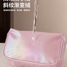 新品防水PU化妆包便携式旅行炫彩手拿包多功能彩妆用品洗漱收纳袋
