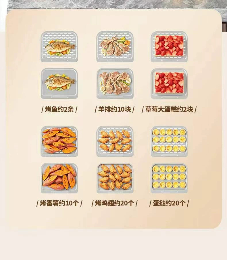 Yeni Görüntülü Hava Fritözü Büyük Kapasiteli Renkli Ekran Dokunmatik Ekran Akıllı Çok Fonksiyonlu Ev Tipi Elektrik Fırını Tümleşik Cihaz