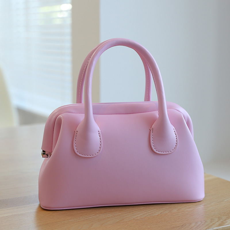 Borsa a tracolla da golf in tinta unita con clip di design di nicchia coreana alla moda, portatile, da donna_voghion.com