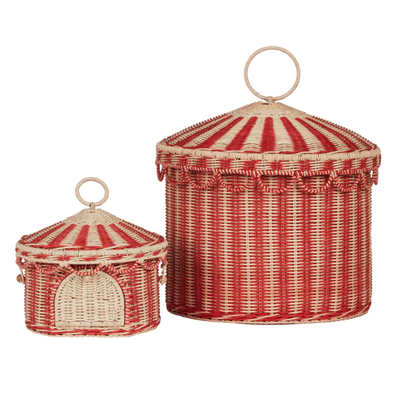 Cesta de almacenamiento de juguetes de ratán nórdico, bolsa de juego para niños, canasta, bocadillos para el hogar tejidos, caja de almacenamiento de artículos diversos