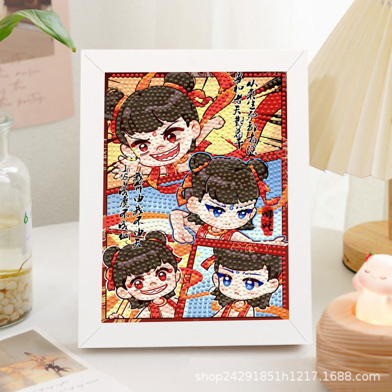 Diamante nuevo lápiz de dibujos animados pequeño nuevo pegatino diy puzzle manual regalo de cumpleaños para niños estudiantes