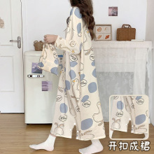 2024新款ins网红连体睡裙女春秋季短袖卡通宽松可外穿夏天家居服