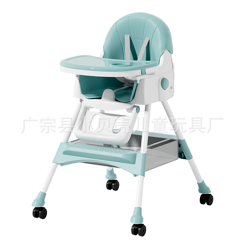 Silla de comedor para niños transfronteriza, fabricante plegable ajustable para el hogar, venta al por mayor, mesa de comedor y sillas para sentarse y tumbarse, silla de comedor para bebé
