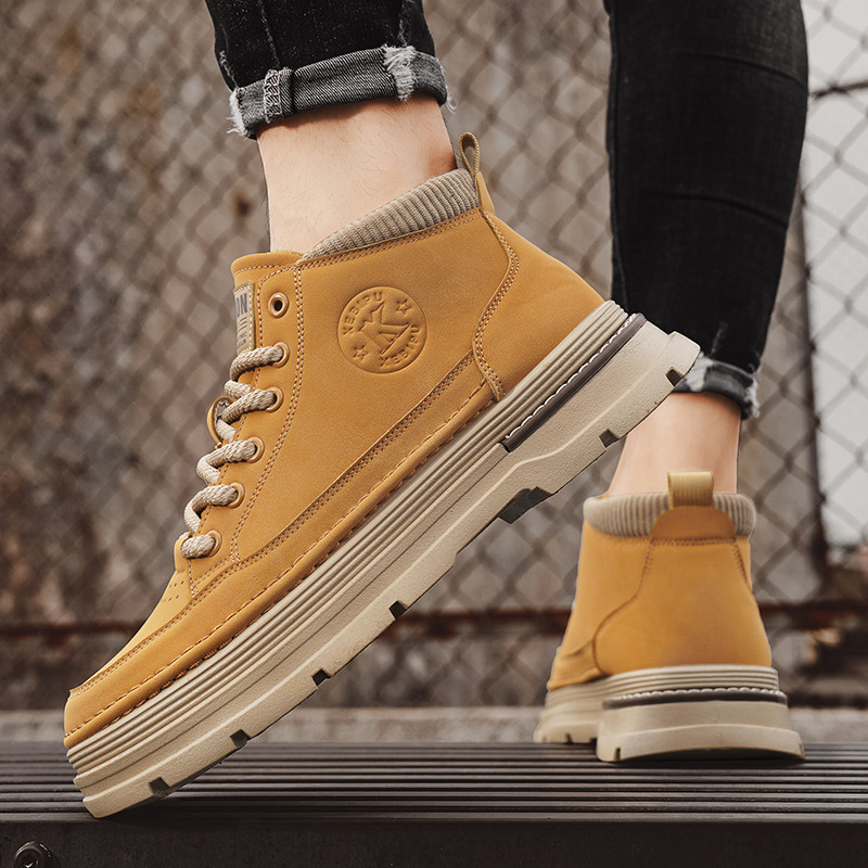 Otoño y invierno nuevos hombres al aire libre botas de alto nivel de herramientas Martin botas británicas botas cortas en vivo botas casuales para hombres