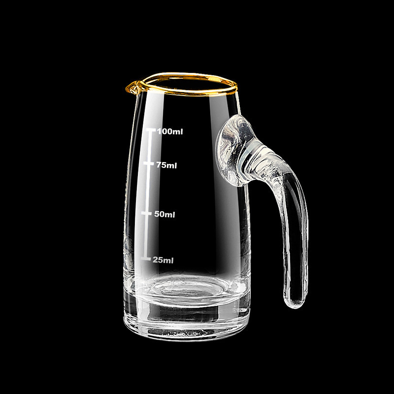 Vidrio de 100ml botella de licor con calibración de cantidad doméstica botella de licor de vino tinto pequeña botella de vinos de licor separador de licor