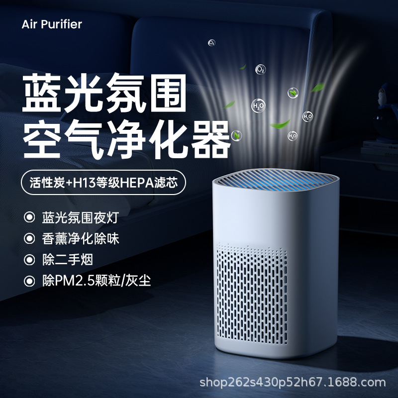 Amazon Cross-Border USB Air Purifier Household Maternal and Infant Negative Ion Filter Indoor Air Deodorization and Nail Removal