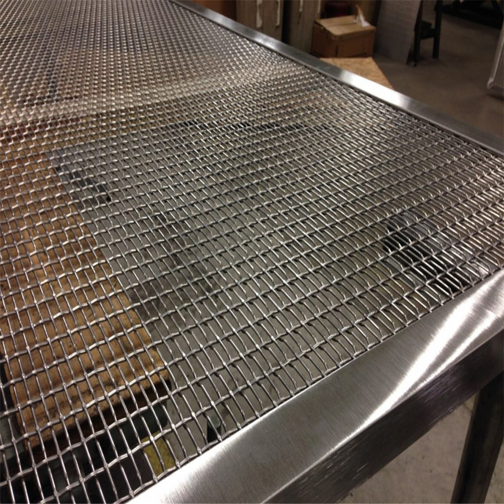 钢丝网304不锈钢方眼编织轧花筛网亿阔304金属方孔过滤网扎花网片
