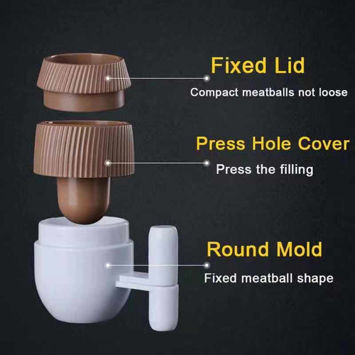 DIY Meatball Sandwich Mold, Creative Kitchen Tool, Meatball Maker, Fishball Meatball Cooker