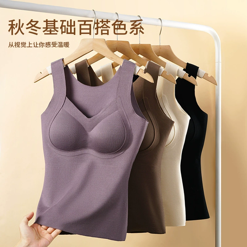 Новый осенний и зимний бесшовный тепло спина с нагрудными подушками