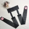 Чёрный (3D, колготки с подтяжками, розовая стелька)