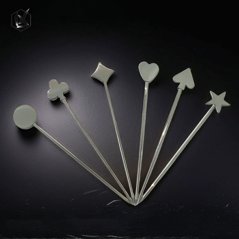 304 нержавеющая сталь фруктовая игла украшение для коктейлей покер фруктовая палочка Коктейльная стальная палочка ювелирные изделия игольчатый стержень инструмент