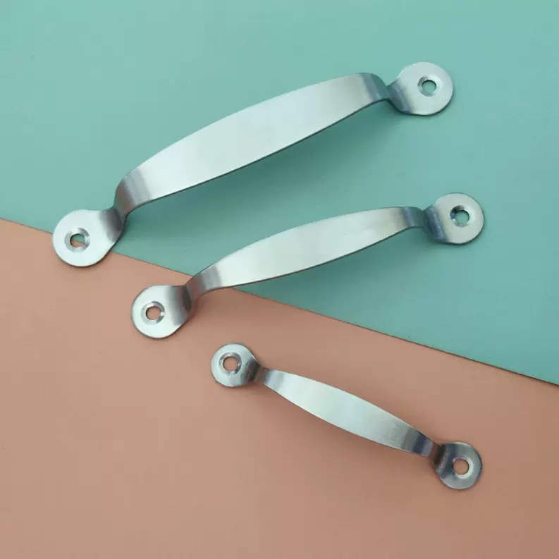 不锈钢拉手明装衣柜橱柜把手 木门窗五金配件 201弓形圆头拉手