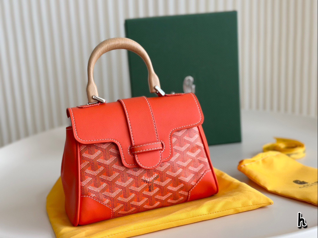 Dientes de perro Sai Kung Bolso 24 Goya GOYARD Bolso de cuero portátil de gran capacidad Trend Classic Fashion Messenger