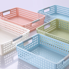 プラスチックバスケット長方形収納ボックスデスクトップ雑貨収納バスケット幼稚園おもちゃバスケットポータブルボックス卸売