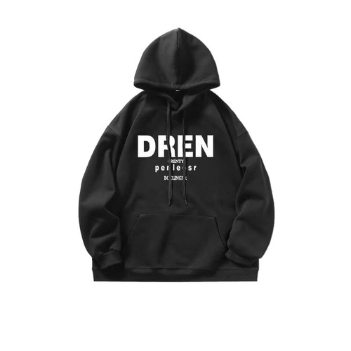 Men's Hooded Sweatshirt, Spring and Autumn Season, INS Hong Kong Style, Loose Fit, Trendy Brand, Letter Print, Versatile Jacket