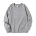 Hemp gray velvet crew neck sweatshirt