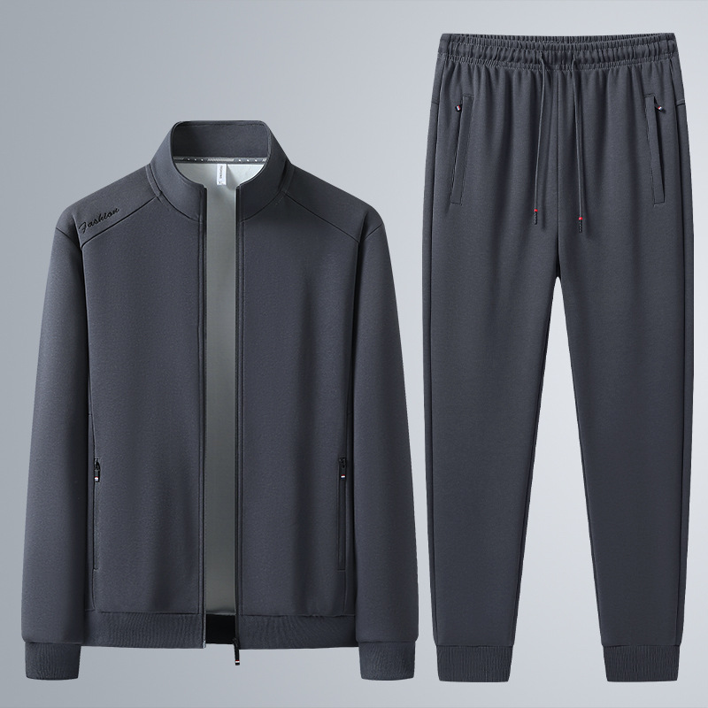 Transfronterizo de tamaño king para hombres de otoño trajes deportivos de tendencia masculinos sueltos y pantalones casuales de dos piezas