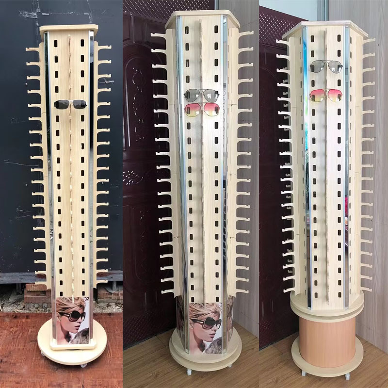 나무 안경 디스플레이 스탠드 선글라스 프레임 회전 안경 프레임 선글라스 디스플레이 스탠드 안경 소품 매장 안경 선반