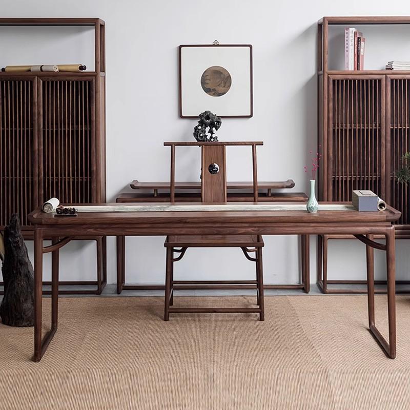 Ming-Style Painting Desk, Calligraphy and Painting Table, Old Elm Wood, New Chinese-Style Desk, Antique Solid Wood Desk, Brush Calligraphy Table, Home Desk