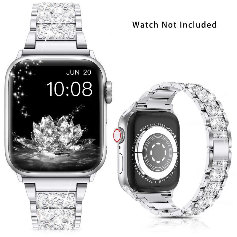 Suitable for Apple Iwatch10 Watch with Star-Studded Diamonds for Women, Metal Apple Watchs12/11 Strap Suitable for Apple Iwatch10 Watch with Star-Studded Diamonds for Women, Metal Apple Watchs12/11 Strap