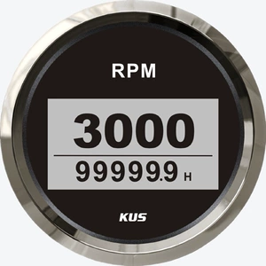 KUS Genuine 85mm Digital Tachometer 12V 24V for Gasoline and Diesel Engines with Engine Timing Function